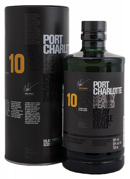 Bruichladdich Port Charlotte 10 years single malt scotch whisky (gift box), 0.7 л
