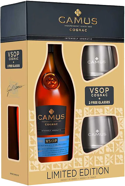 Коньяк Camus VSOP (gift box with 2 glasses), 0.7 л