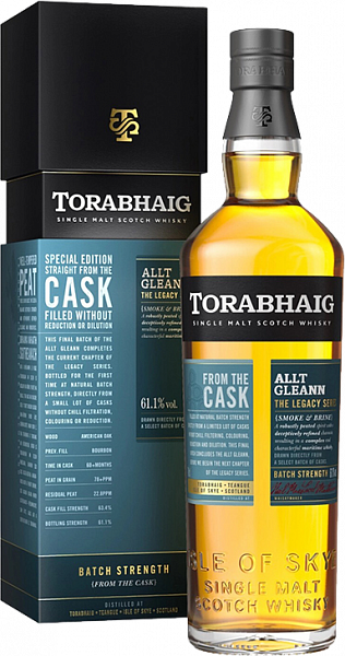 Виски Torabhaig Legacy Series Allt Gleann Batch Strength Single Malt Scotch Whisky (gift box), 0.7 л