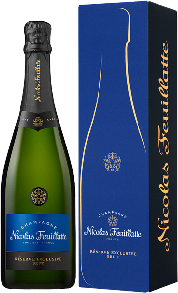 Шампанское Nicolas Feuillatte Reserve Exclusive Brut Champagne AOC (gift box), 0.75 л