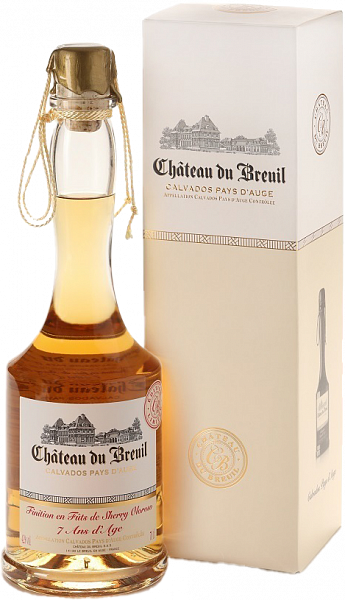Кальвадос Chateau du Breuil Finition en Futs de Sherry Oloroso Pays d'Auge AOC 7 Ans (gift box), 0.7 л