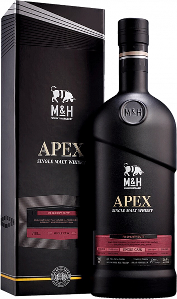 M&H Apex PX Sherry Butt Single Malt Whiskey (gift box), 0.7 л