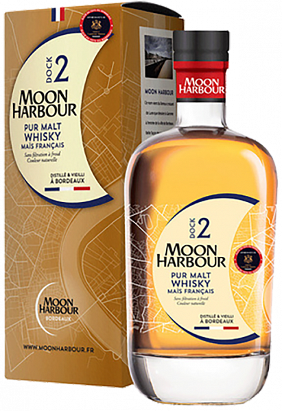 Виски Moon Harbour Dock 2 Pur Malt Whisky Chateau Cantenac Brown (gift box), 0.7 л