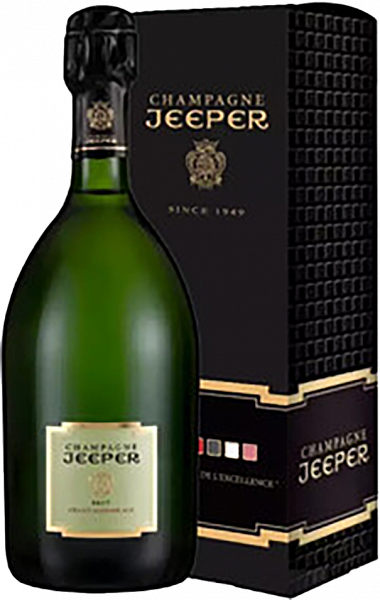 Шампанское Champagne Jeeper Grand Assamblage Brut Champagne AOC (gift box), 0.75 л