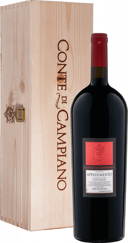 Вино Конте ди Кампьяно Аппассименто Саленто IGT Контри Спуманти в подарочной упаковке 2015 1.5л