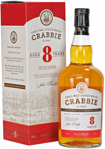 Crabbie's Single Malt Scotch Whisky 8 y.o. (gift box), 0.7л