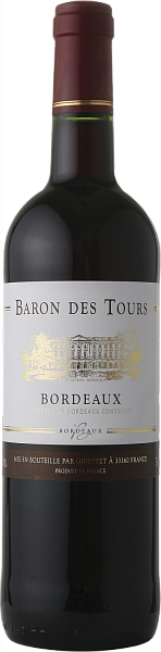 Вино Baron des Tours Bordeaux AOC Ginestet, 0.75 л