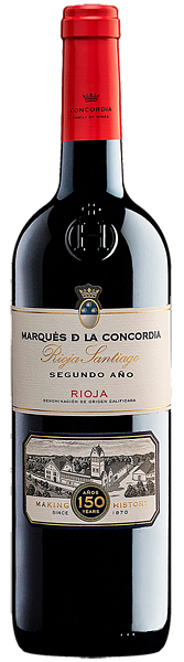 Вино Rioja Santiago Segundo Ano Rioja DOCa Marques de la Concordia, 0.75 л