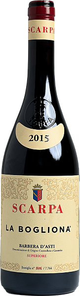 Вино La Bogliona Barbera d'Asti DOCG Superiore Scarpa, 0.75 л