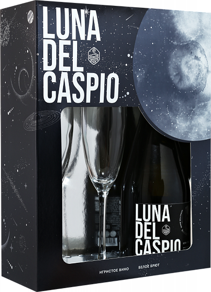 Luna Del Caspio Dagestan Derbent Vino (gift box with 2 glasses), 0.75 л