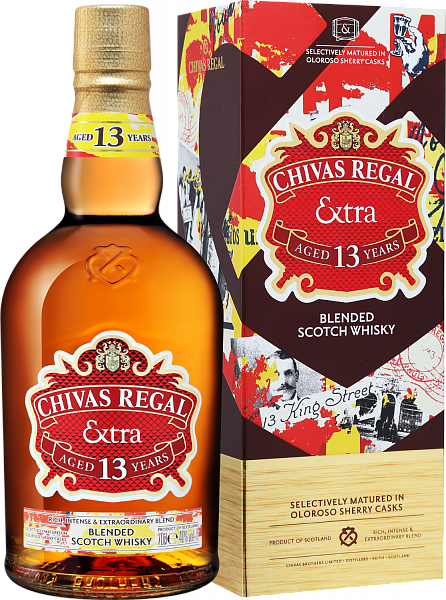 Виски Chivas Regal Extra Oloroso Sherry Cask Blended Scotch Whisky 13 y.o. (gift box), 0.7 л