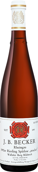 Вино Riesling Wallufer Berg Bildstock Spatlese Trocken Rheingau J.B.Becker, 0.75 л