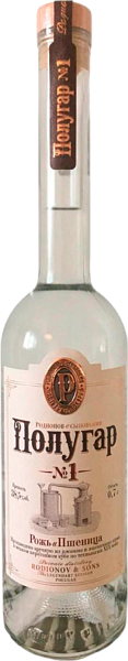 Дистиллят Polugar №1 Rye & Wheat, 0.7 л