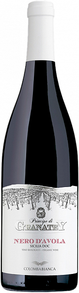 Красное полусухое вино Principe di Granatey Nero d'Avola Sicilia DOC Cantine Colomba Bianca, 0.75 л