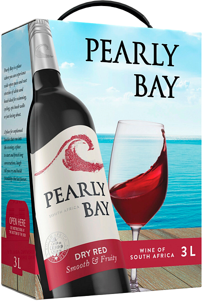 Вино Pearly Bay Red Dry KWV, 3 л