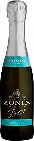 Игристое вино Zonin Cuvee 1821 Prosecco DOC Brut, 0.2 л