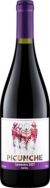 Вино Picunche Carmenere Central Valley DO, 0.75 л