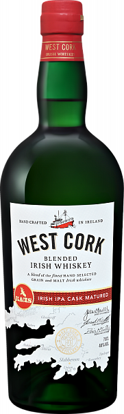 West Cork Irish IPA Cask Matured Blended Irish Whiskey, 0.7 л
