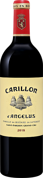 Вино Le Carillon de l'Angelus Saint-Emilion Grand Cru АОС Chateau Angelus, 0.75 л