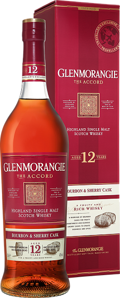 Виски Glenmorangie The Accord Highland Single Malt Scotch Whisky 12 y.o. (gift box), 1 л