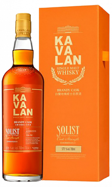 Виски Kavalan Solist Brandy Single Cask Strength Single Malt Whisky (gift box), 0.7 л