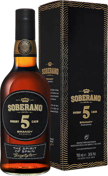 Бренди Soberano Reserva 5 Gonzalez Byass (gift box), 0.7 л