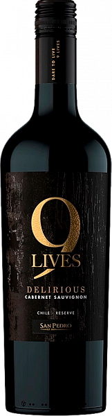 Чилийское вино 9 Lives Epic Cabernet Sauvignon Reserve Central Valley DO Vina San Pedro, 0.75 л