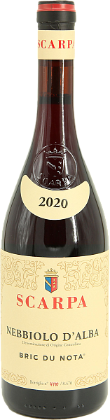 Вино Bric du Nota Nebbiolo d'Alba DOC Scarpa, 0.75 л