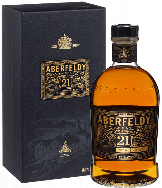 Aberfeldy 21 Years Old Highland Single Malt Scotch Whisky (gift box), 0.7л