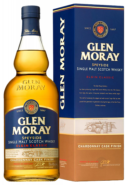 Glen Moray Elgin Classic Chardonnay Cask Finish Speyside Single Malt Scotch Whisky (gift box) , 0.7 л