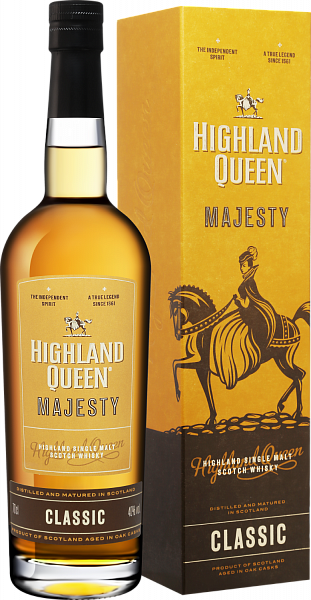 Highland Queen Majesty Classic Single Malt Scotch Whisky (gift box), 0.7 л