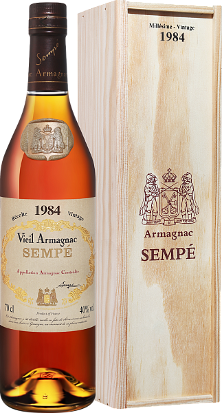 Арманьяк Sempe Vieil Vintage 1984 Armagnac AOC (gift box), 0.7 л
