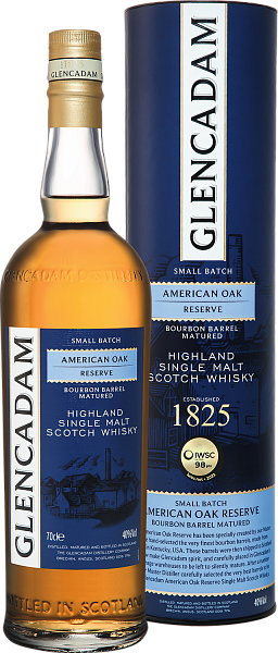 Виски Glencadam American Oak Reserve Bourbon Barrel Matured Highland Single Malt Scotch Whisky (gift box), 0.7 л