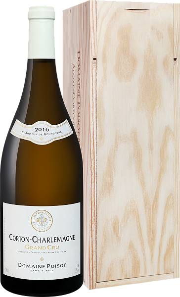 Вино Corton-Charlemagne Grand Cru AOC Domaine Poisot Pere & Fils (gift box), 1.5 л