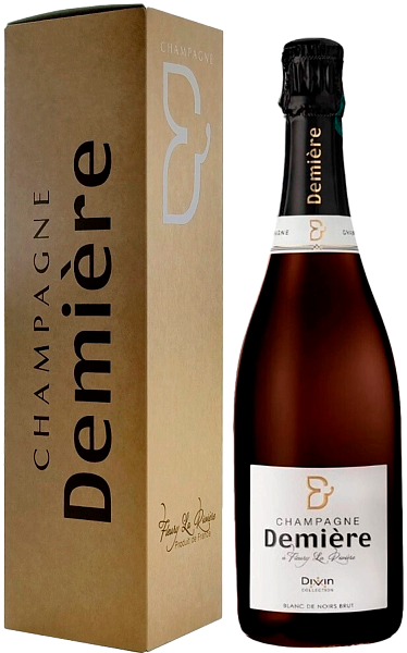 Шампанское Demiere Divin Blanc de Noirs Brut Champagne AOC (gift box), 0.75 л