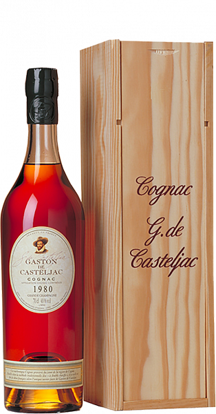 Коньяк Gaston de Casteljac 1980 Grande Champagne (in wooden box), 0.7 л