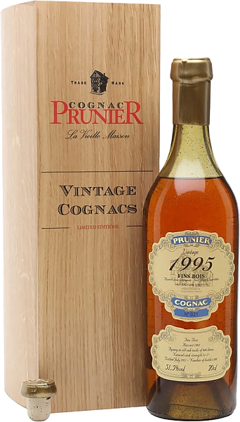 Коньяк Prunier 1995 Fins Bois Cognac (wooden box), 0.7 л