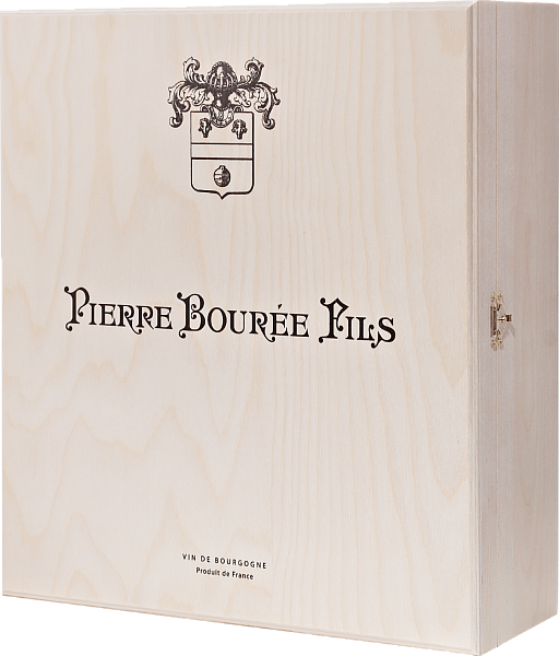 Gift box Pierre Bouree Fils for 3 bottles, birch
