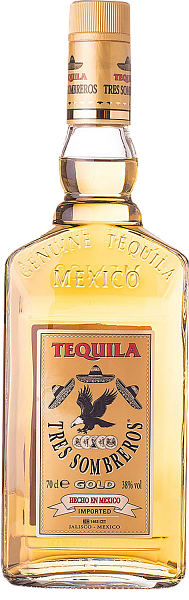 Текила Tres Sombreros Gold, 0.7 л