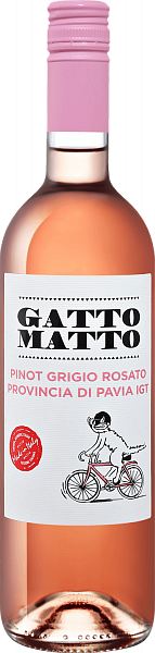 Вино Gatto Matto Pinot Grigio Rosato Provincia di Pavia IGT Villa Degli Olmi, 0.75 л