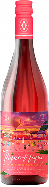 Розовое полусухое вино Pique-Nique Rose Semi-Dry Crimea Alma Valley, 0.75 л