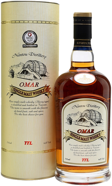 Виски Omar Single Malt Sherry Type (gift box), 0.7 л