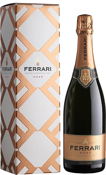 Игристое вино Ferrari Maximum Rose Trento DOC (gift box), 0.375 л