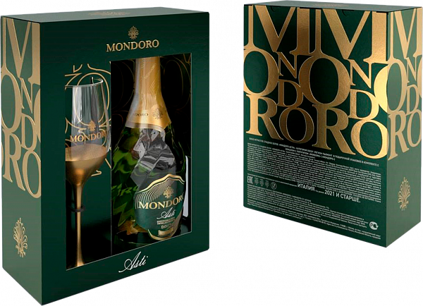 Mondoro Asti DOCG Campari (gift box with glass), 0.75 л