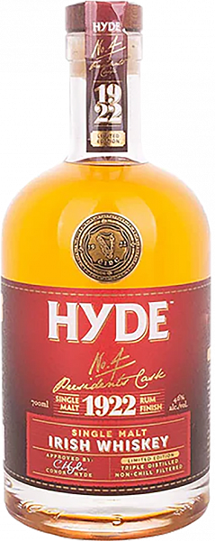 Виски Hyde №4 Rum Cask Finish Single Malt Irish Whiskey, 0.7 л
