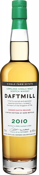 Daftmill Lowland Summer Batch Release 2010 Single Malt Scotch Whisky, 0.7 л