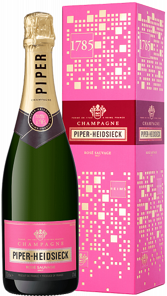 Шампанское Piper-Heidsieck Sauvage Rose Brut Champagne AOC (gift box), 0.75 л