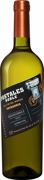 Вино Postales Roble Chardonnay Patagonia IG Bodega del Fin Del Mundo, 0.75 л