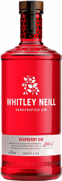 Джин Whitley Neill Raspberry Handcrafted Dry Gin, 0.2 л
