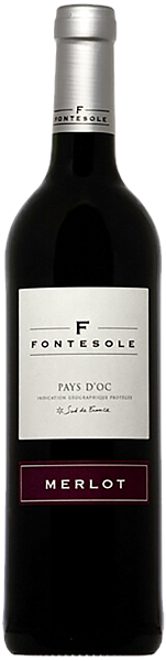 Вино Fontesole Merlot Pays d'Oc IGP Les Vignerons de Fontes, 0.75 л
